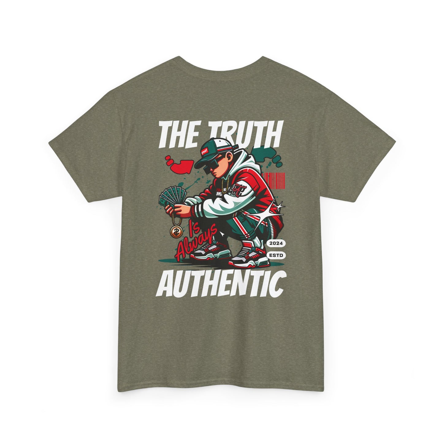 Authentic Truth Unisex Heavy Cotton Tee - Streetwear Graphic T-Shirt
