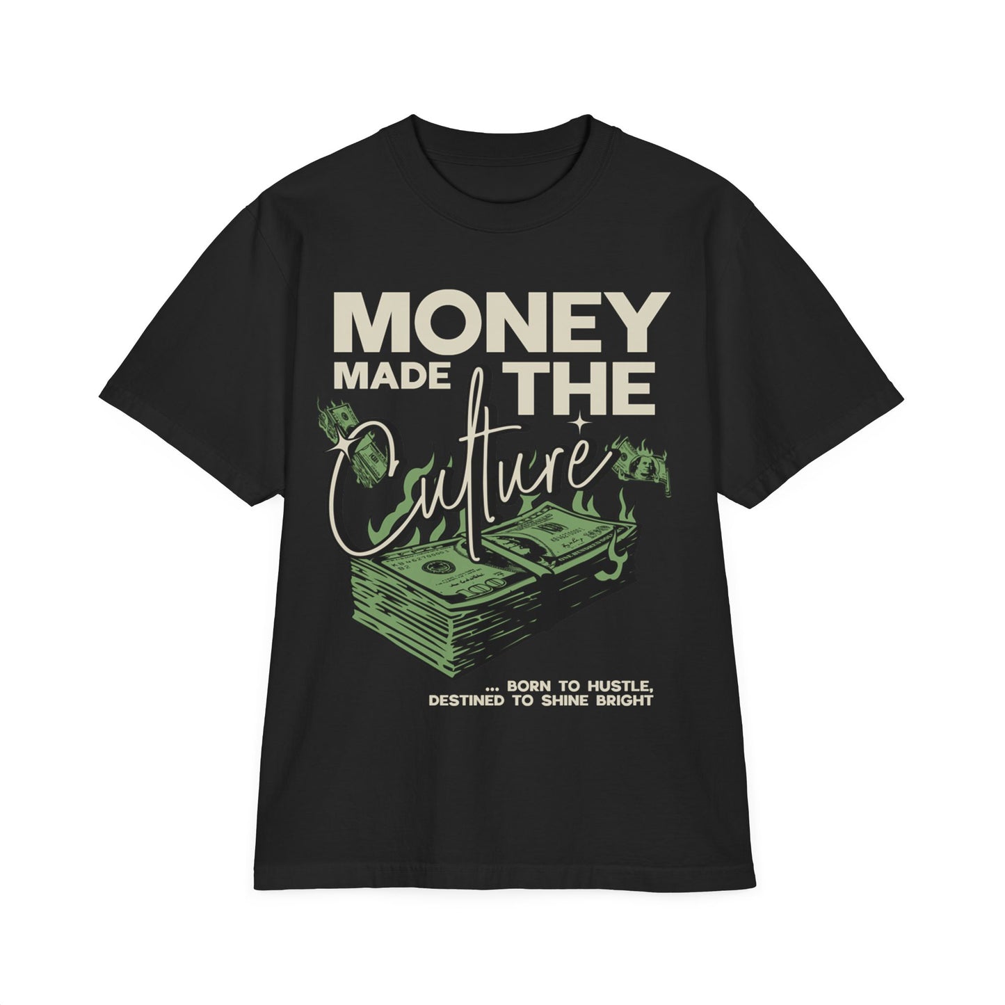 Money Made the Culture T-Shirt – Unisex Street Style Graphic Tee – Vintage-Washed Cotton, Drop-Shoulder Fit
