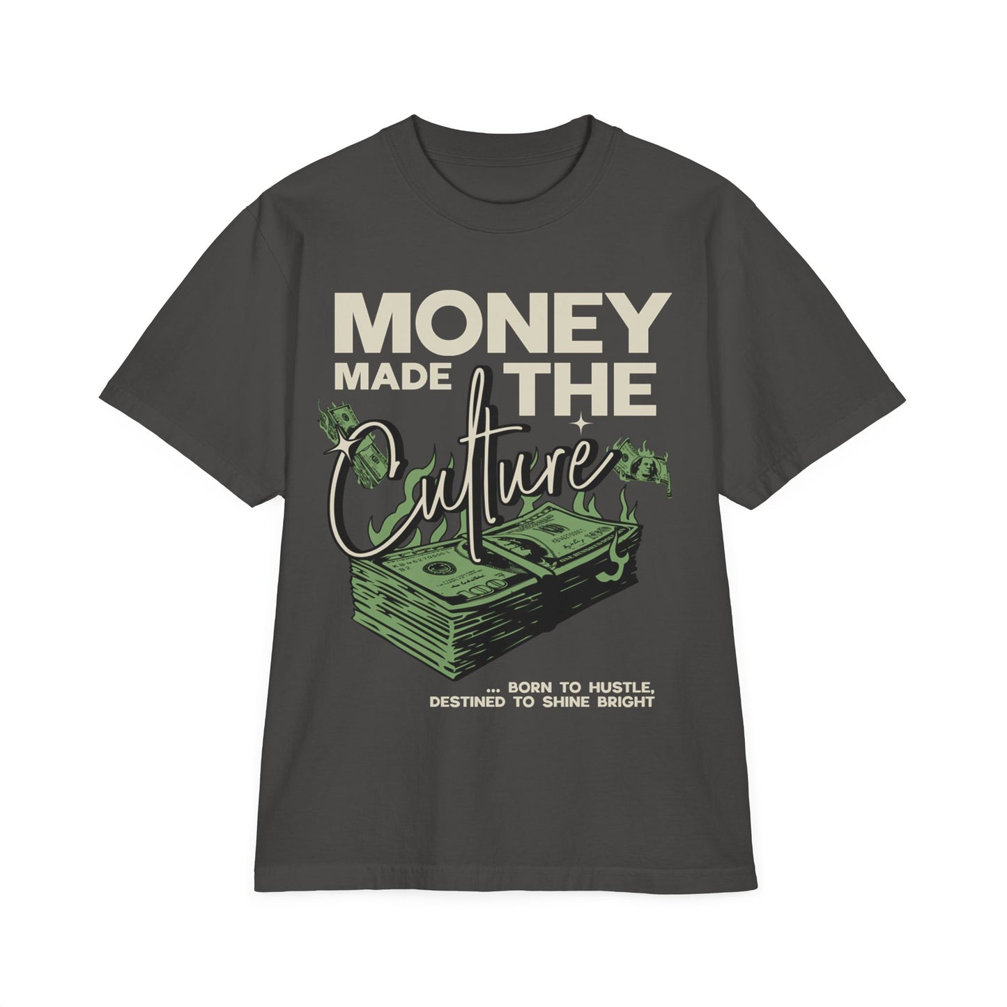 Money Made the Culture T-Shirt – Unisex Street Style Graphic Tee – Vintage-Washed Cotton, Drop-Shoulder Fit