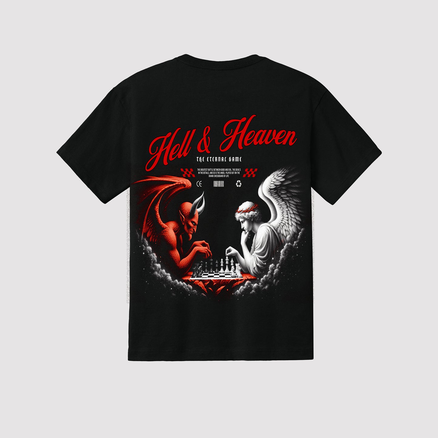 HEAVEN & HELL GAME OF CHESS (HEAVYWEIGHT TEE 7.5 OUNCES)