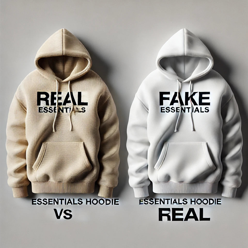 fake Essentials hoodie vs a real
