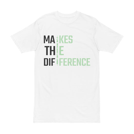 TRUE AUTHENTIC Men's Heavyweight Tee – ‘Makes the Difference’ Inspirational Graphic Shirt