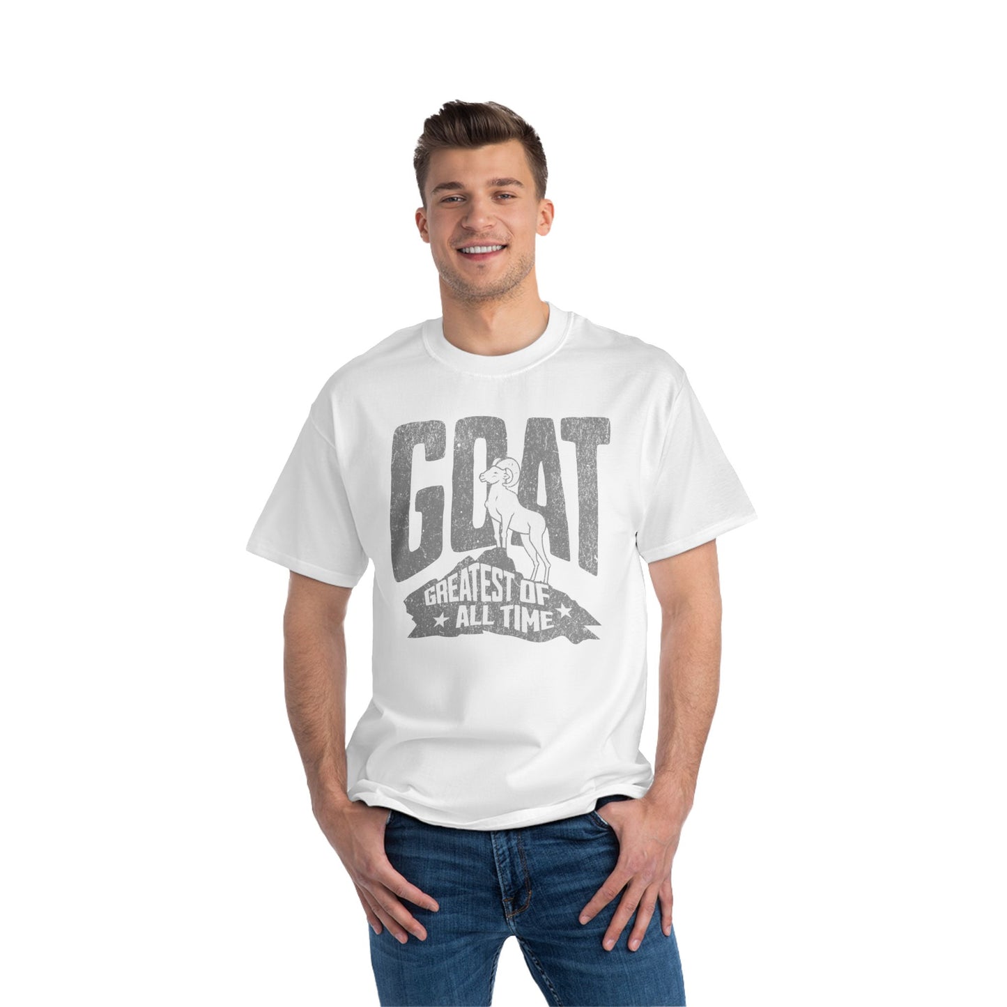 TRUE AUTHENTIC “GOAT” Short-Sleeve T-Shirt – Greatest of All Time Cotton Tee for Everyday Comfort