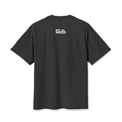 True Authentic Masked Angel Heavyweight Tee – Unisex Oversized Faded T-Shirt – Streetwear Relaxed Fit