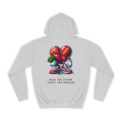 TRUE AUTHENTIC Inspirational Unisex College Hoodie - Hold the Vision, Trust the Process