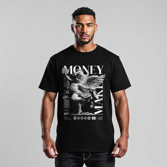 True Authentic Money Maker Graphic Tee – Men’s Heavyweight Streetwear T-Shirt – Bold Design