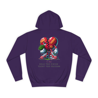 TRUE AUTHENTIC Inspirational Unisex College Hoodie - Hold the Vision, Trust the Process