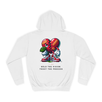 TRUE AUTHENTIC Inspirational Unisex College Hoodie - Hold the Vision, Trust the Process