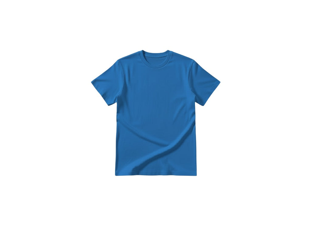 Blue t-shirt on a white background