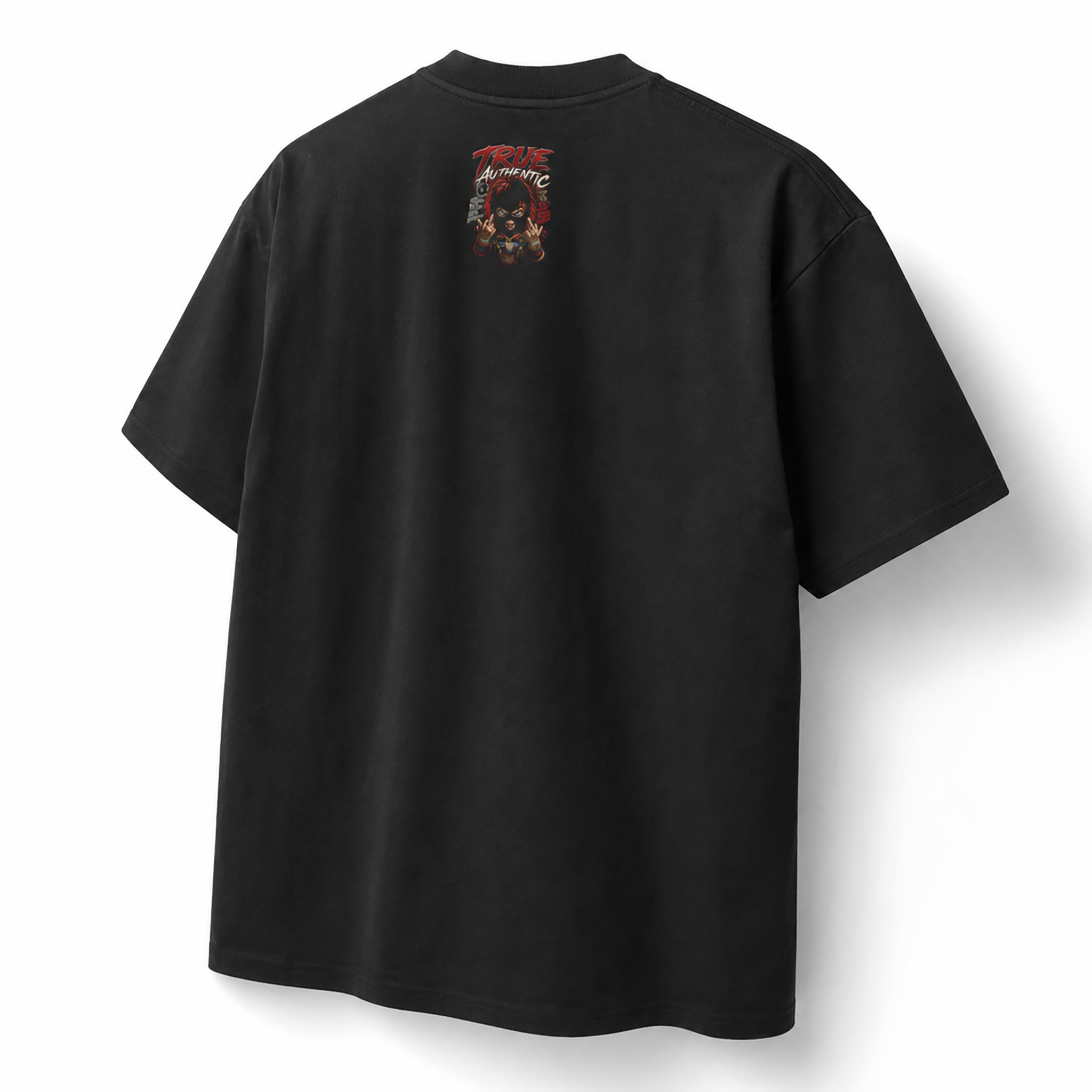 True Authentic Character Ski Mask 305GSM Unisex FOG Earth-Tone 20-Color Drop-Shoulder T-shirt