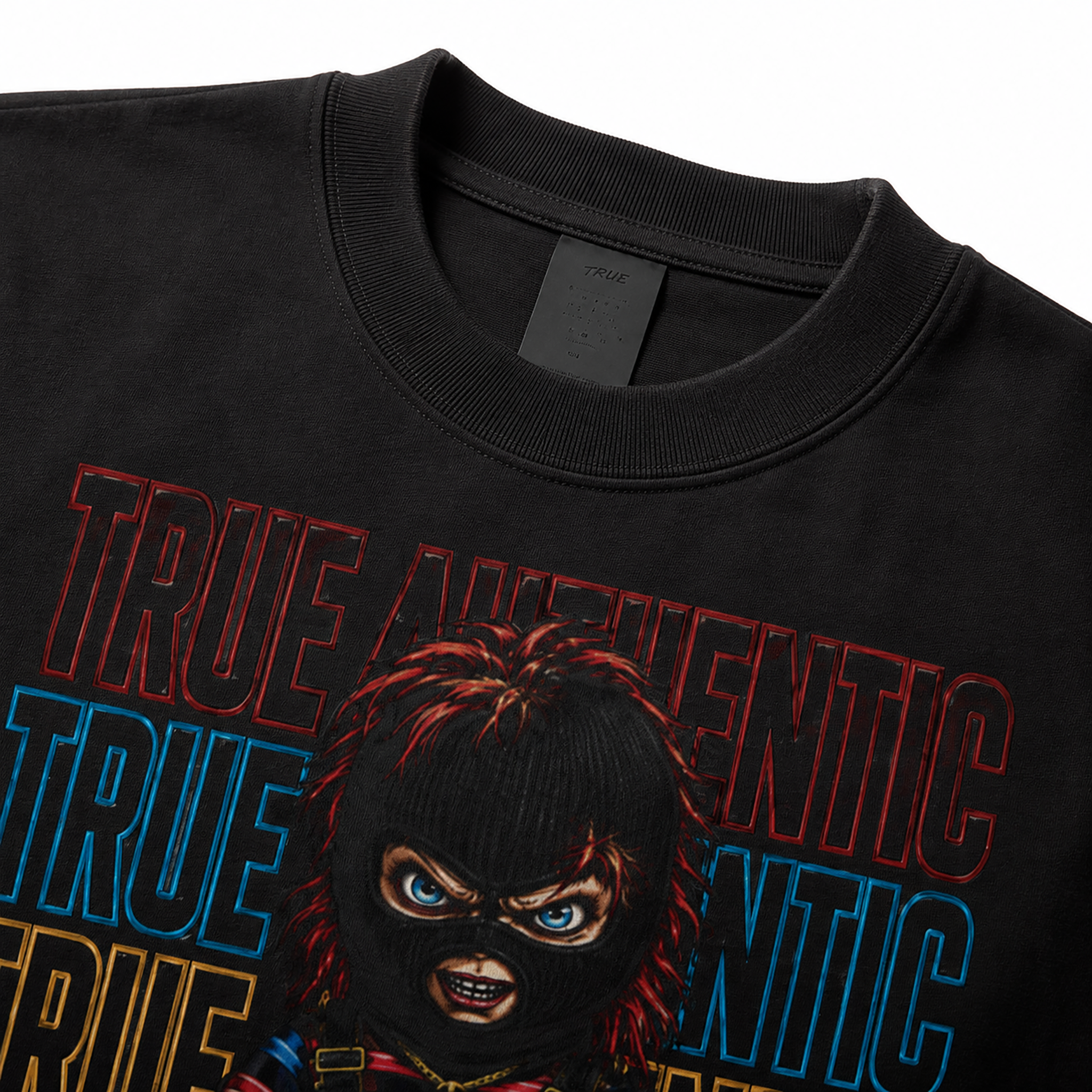True Authentic Character Ski Mask 305GSM Unisex FOG Earth-Tone 20-Color Drop-Shoulder T-shirt