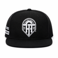 True Authentic Signature Snapback Hat – Black/White Embroidered Logo