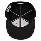 True Authentic Signature Snapback Hat – Black/White Embroidered Logo