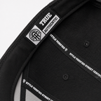 True Authentic Signature Snapback Hat – Black/White Embroidered Logo