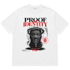 Proof of Identity Bear 300GSM T-Shirt White - Front flat lay