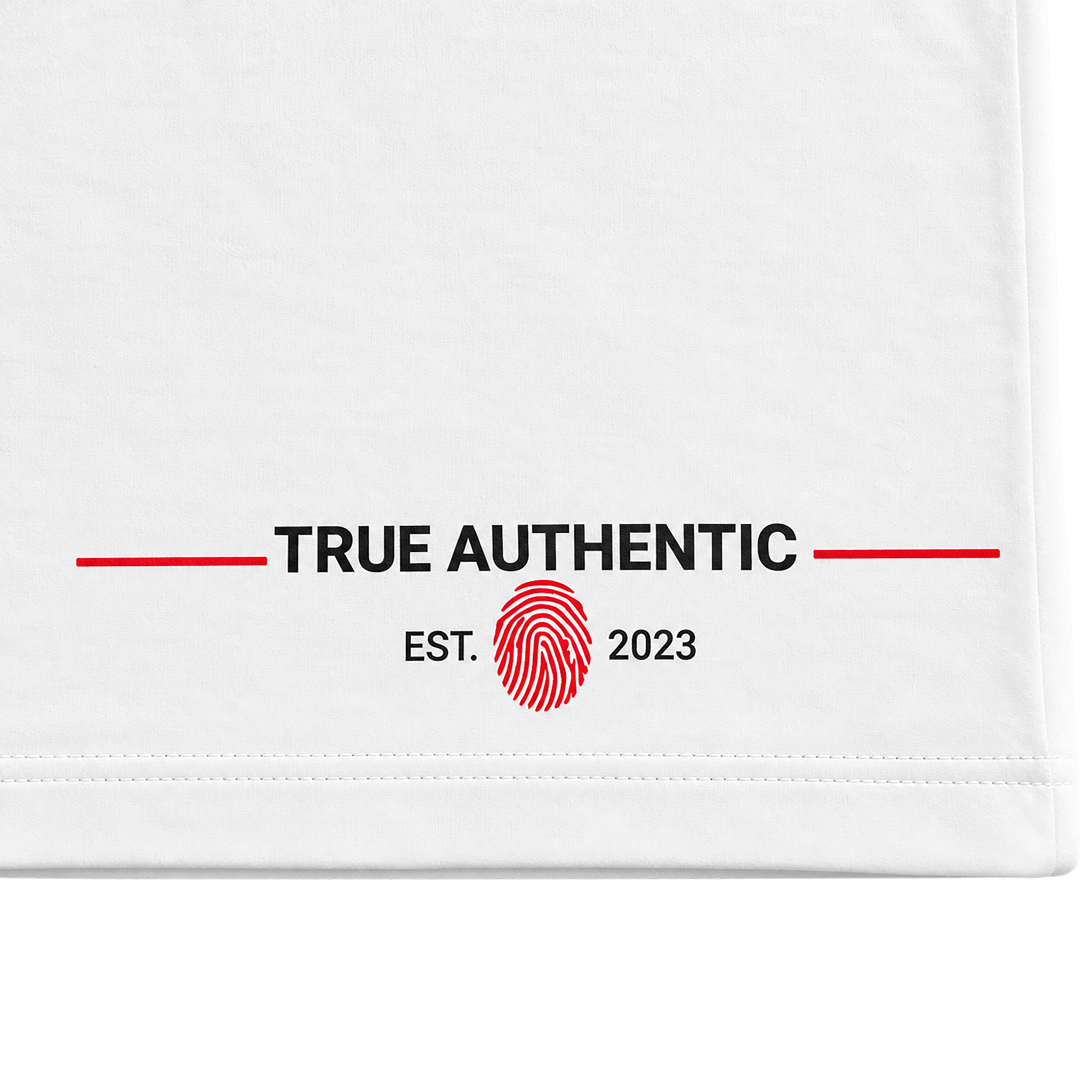 Proof of Identity Bear 300GSM T-Shirt White - Back logo detail