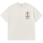 Key of Proof Tee front view with key graphic on left chest, cream colorway