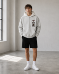 560GSM Unisex Composite Fleece Zip-Up Hoodie