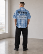 200GSM Tencel Twill Plaid Print Boxy Workwear Shirt