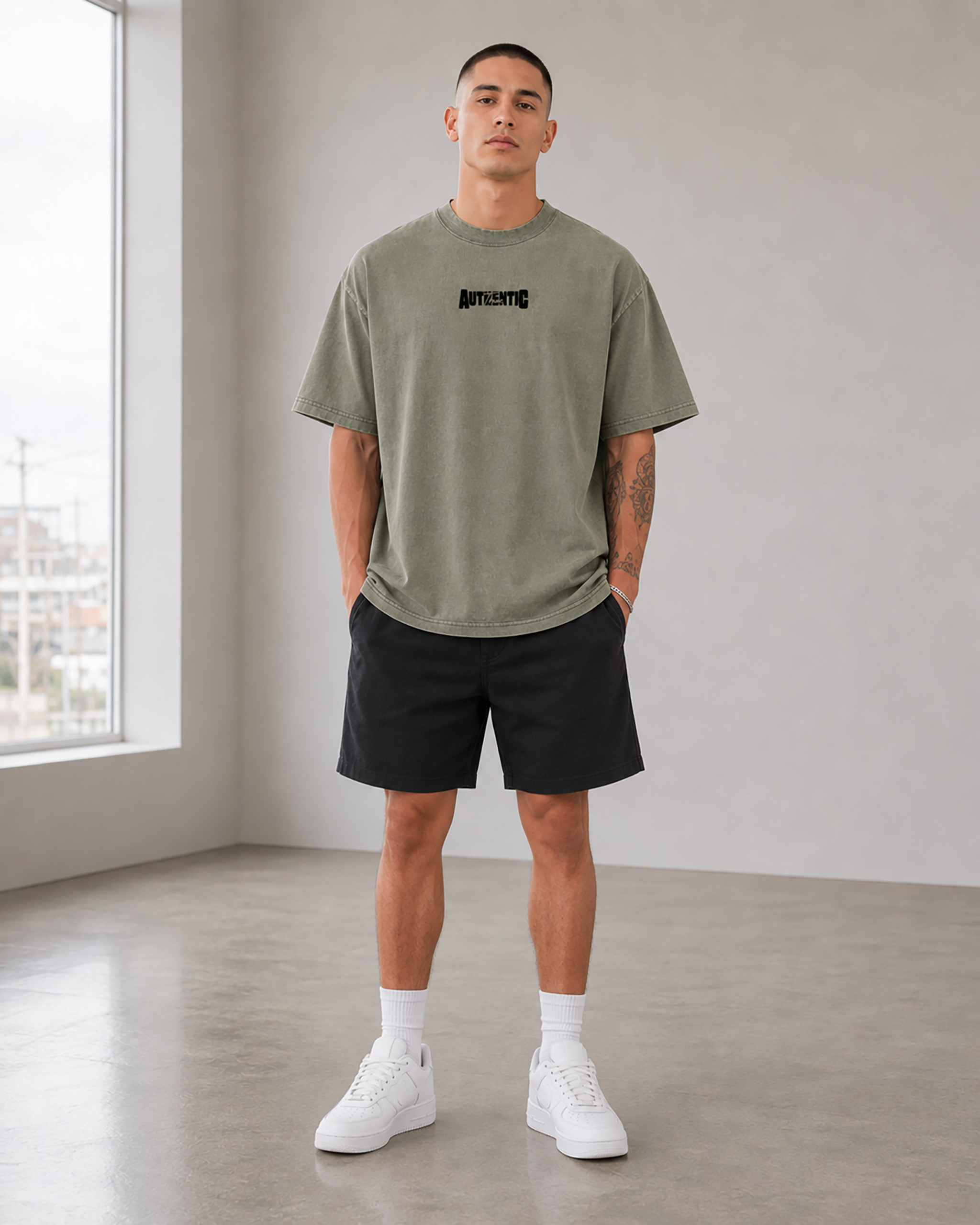 True Authentic 275 GSM Raw-Edge Pigment-Wash Streetwear T-Shirt