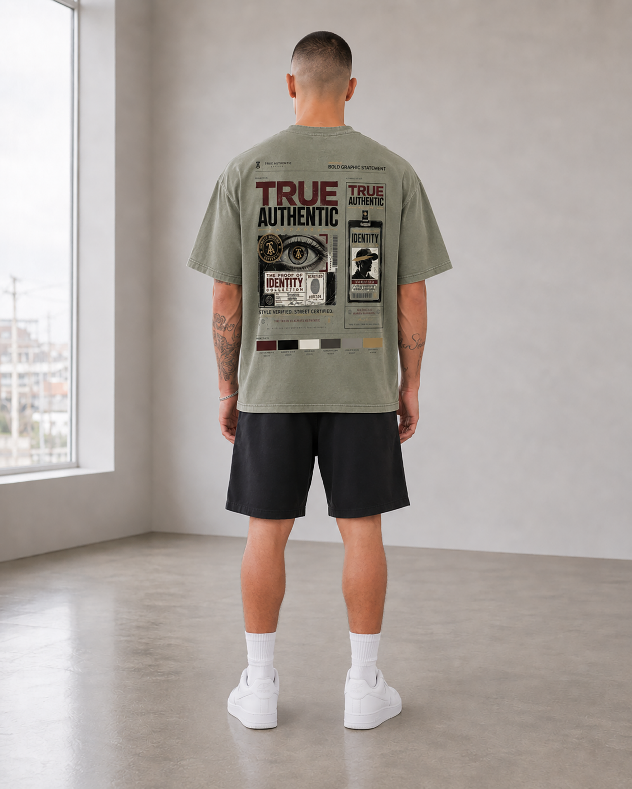 True Authentic 275 GSM Raw-Edge Pigment-Wash Streetwear T-Shirt