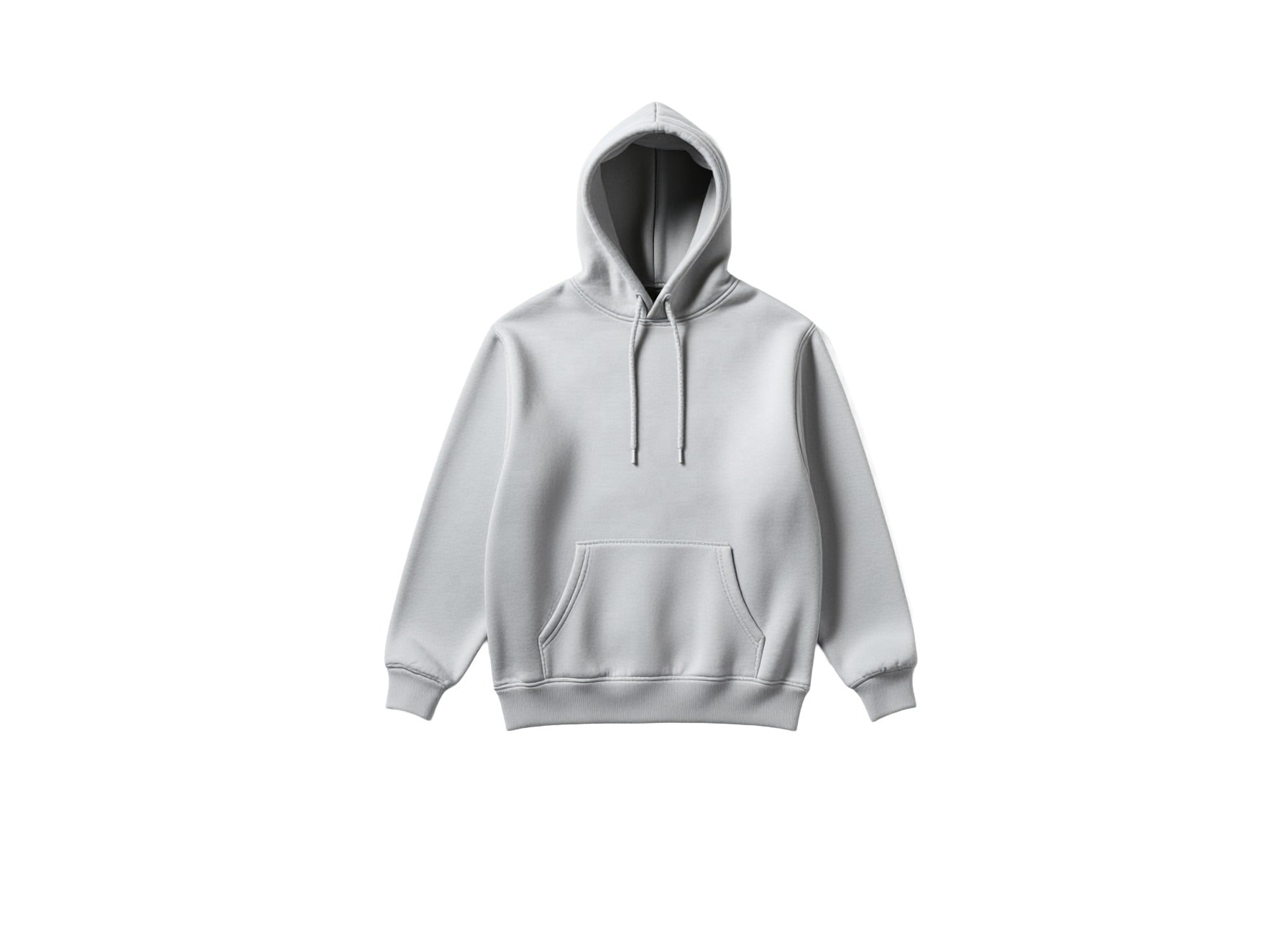 Gray hoodie on a white background
