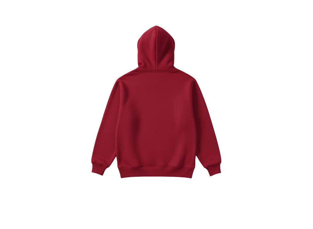 Red hoodie on a white background