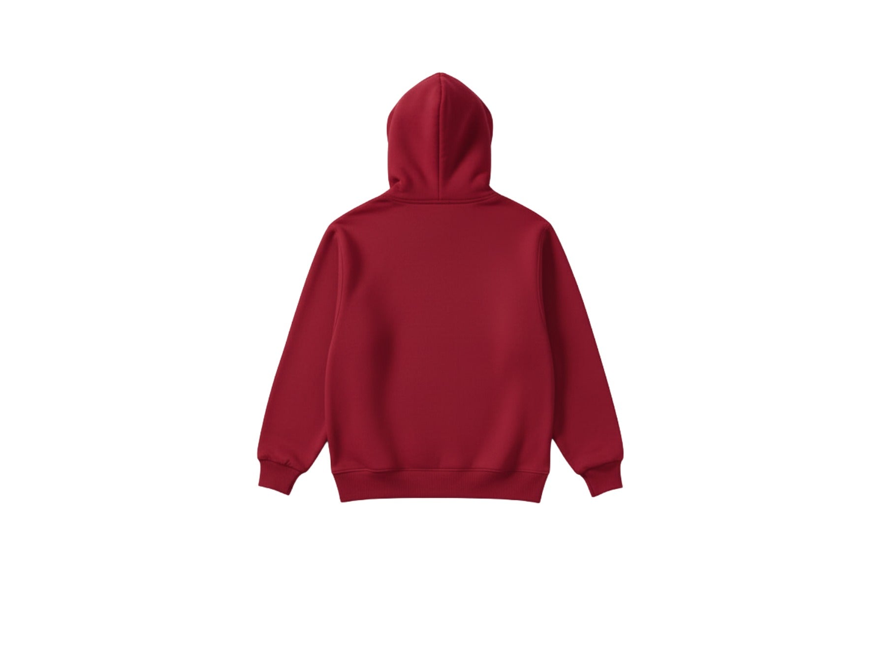 Red hoodie on a white background