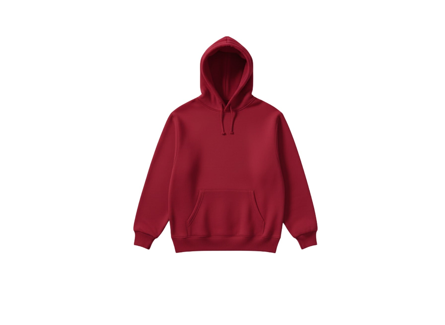 Red hoodie on a white background
