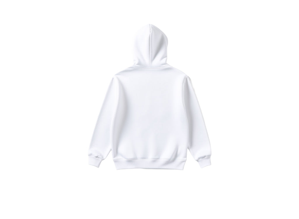 White hoodie on a white background