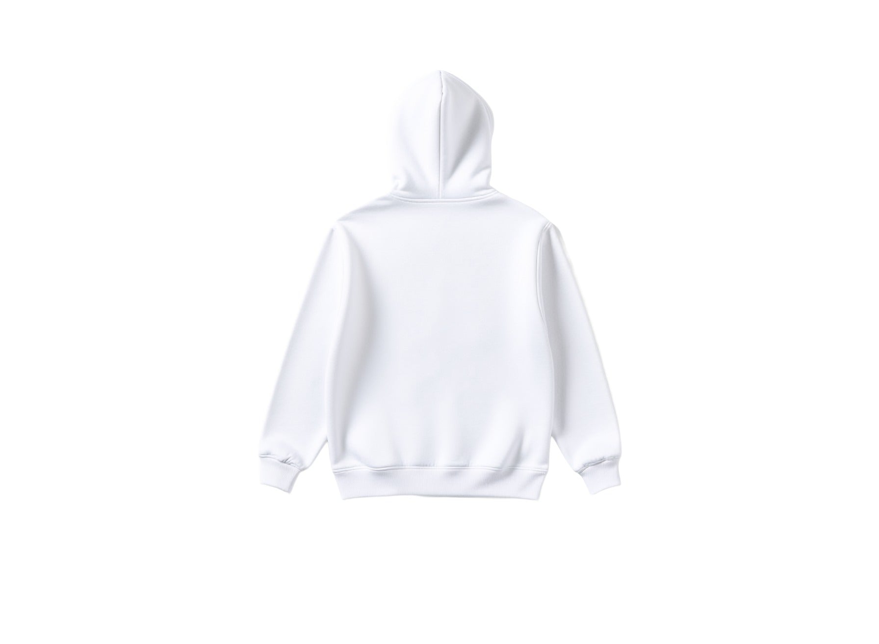 White hoodie on a white background