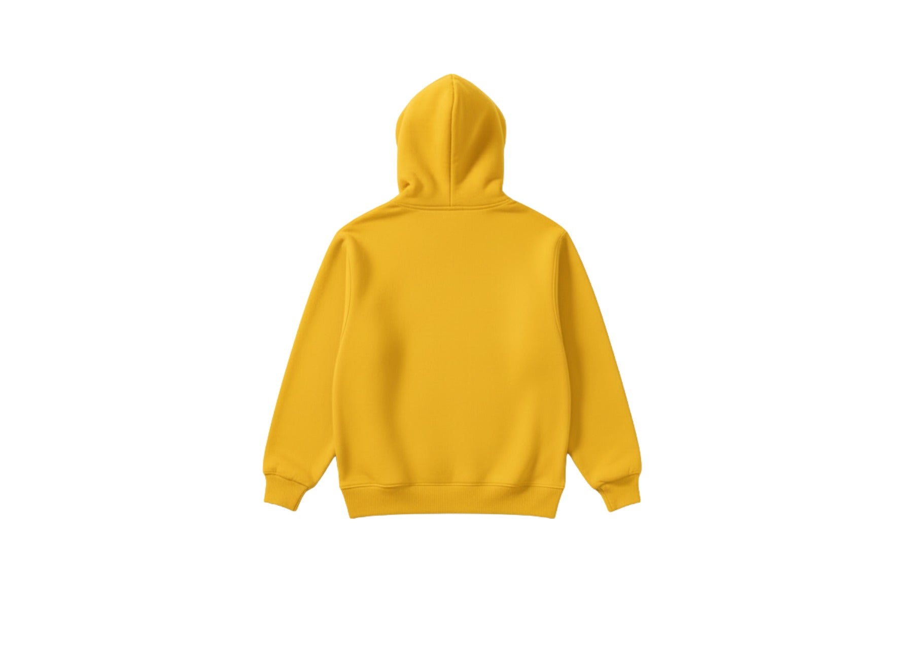 Yellow hoodie on a white background