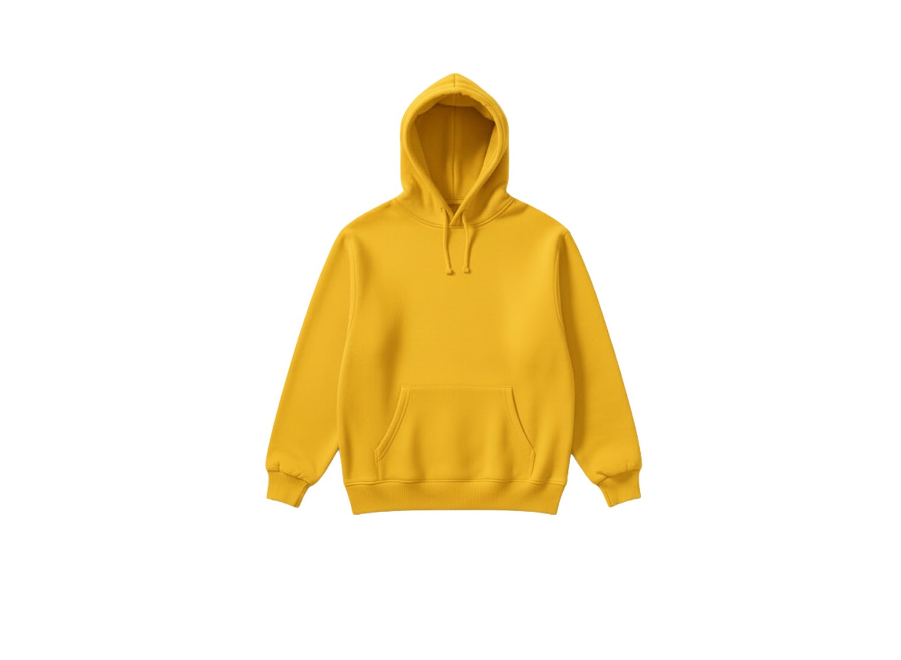Yellow hoodie on a white background