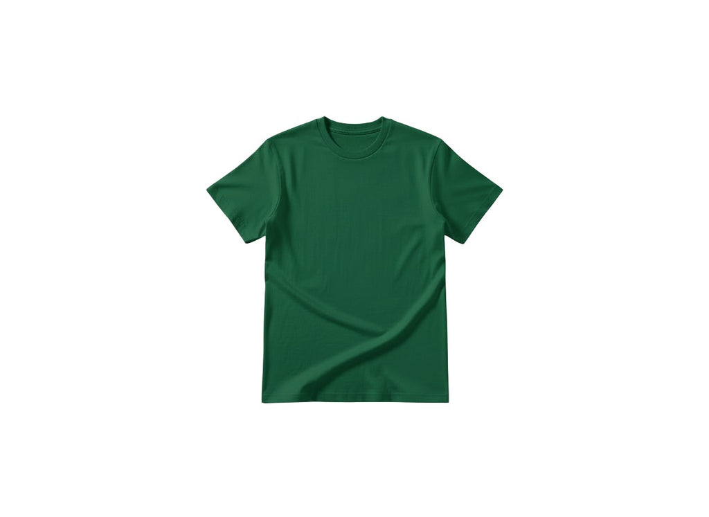 Green t-shirt on a white background
