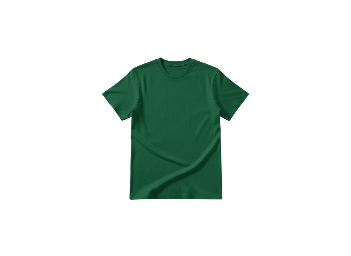 Green t-shirt on a white background