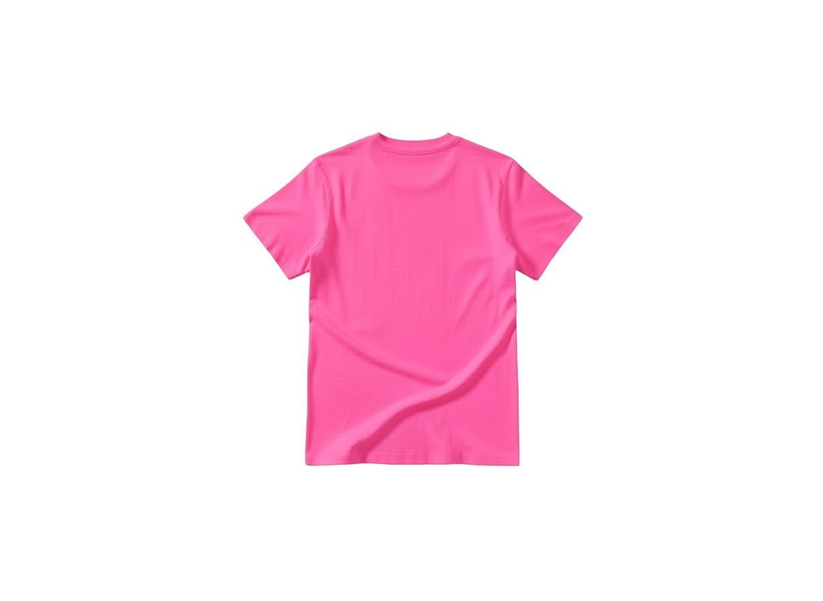 Pink t-shirt on a white background