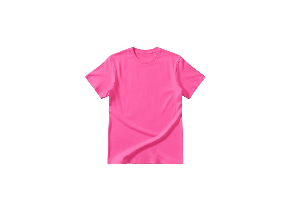 Pink t-shirt on a white background