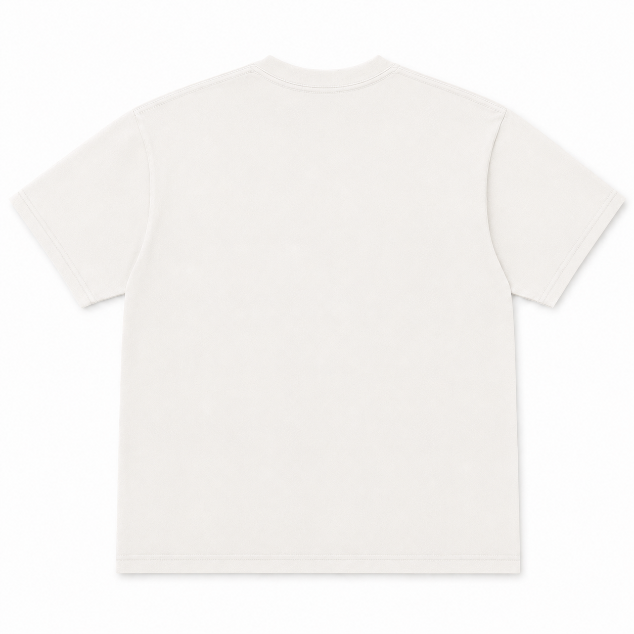 Plain white t-shirt on a white background