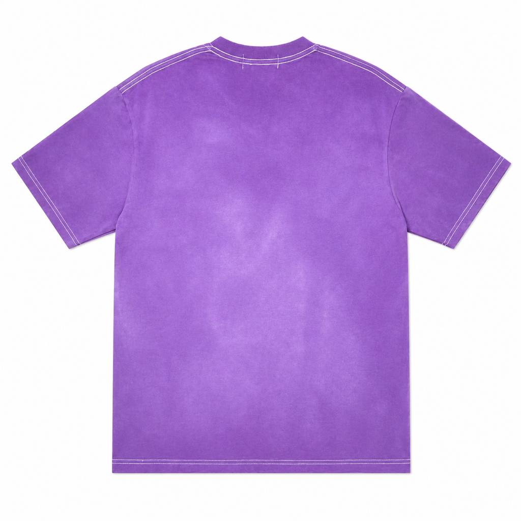 Purple t-shirt on a white background