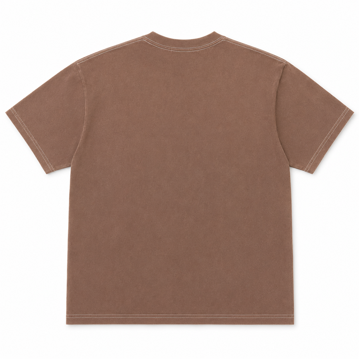 Brown t-shirt on a white background