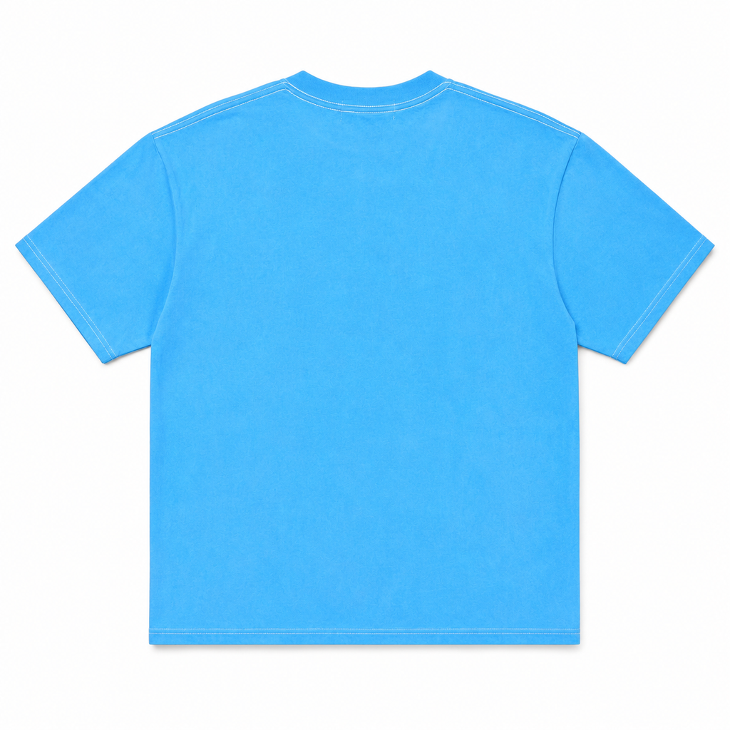 Blue t-shirt on a white background