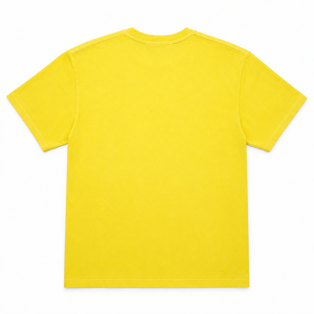 Yellow t-shirt on a white background