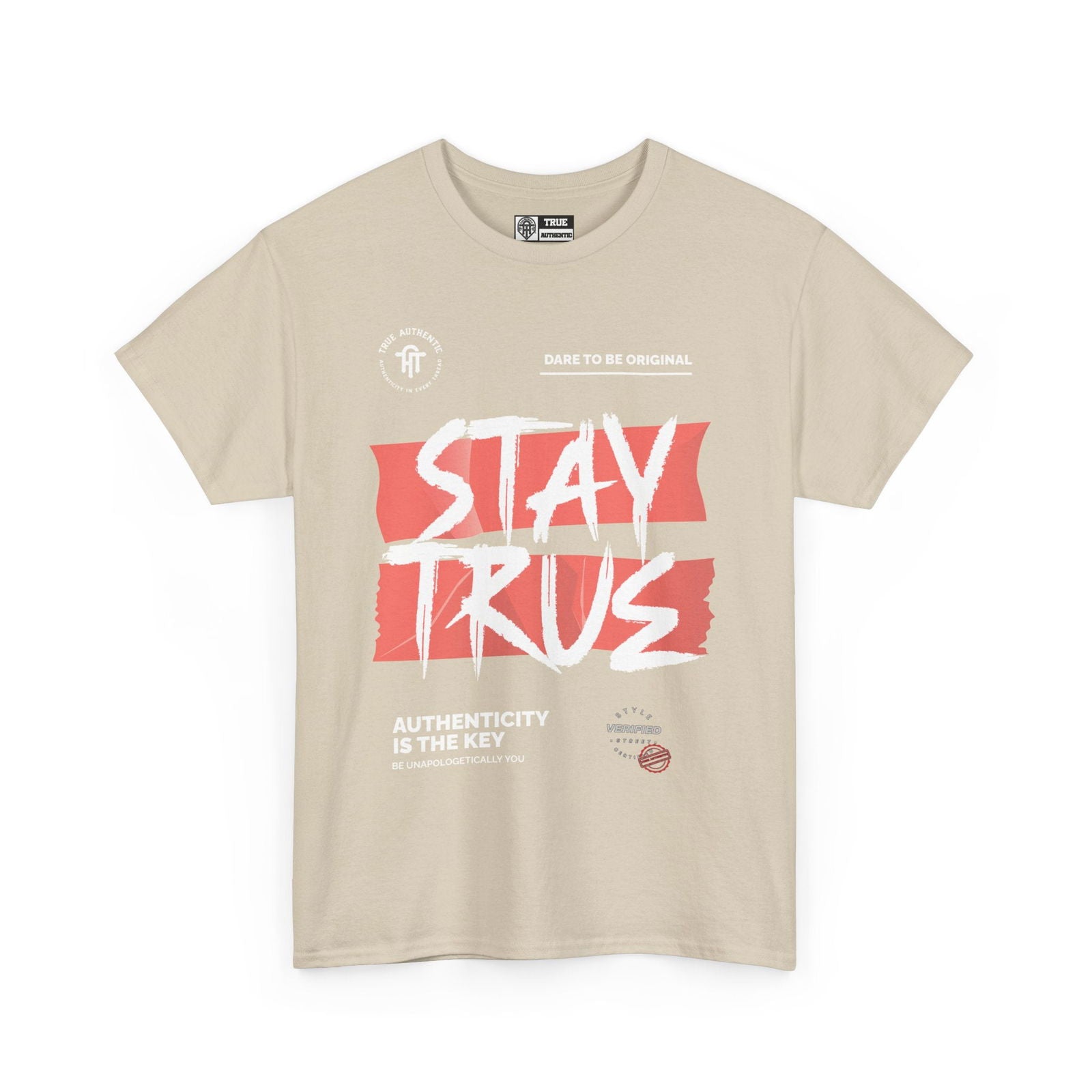 TRUE AUTHENTIC STAY TRUE Unisex Heavy Cotton Tee - True Authentic Apparel 