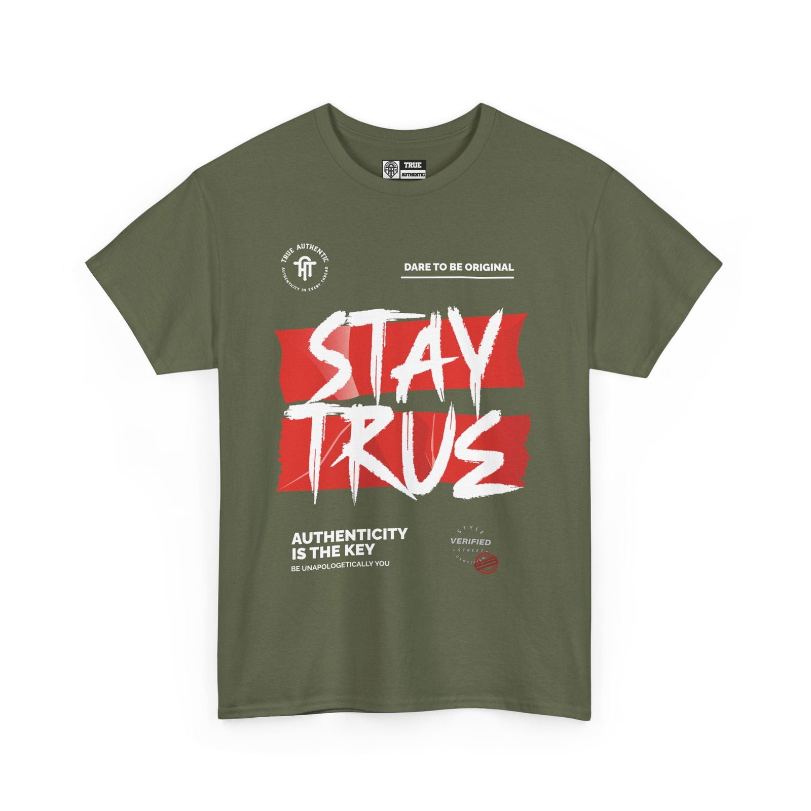 TRUE AUTHENTIC STAY TRUE Unisex Heavy Cotton Tee - True Authentic Apparel 