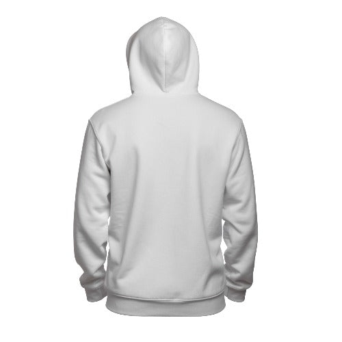 Back Pose White Hoodie On White Background