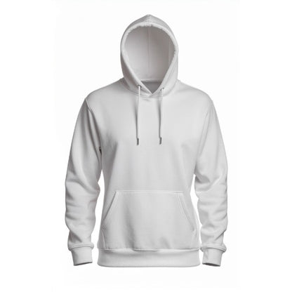 Front Pose White Hoodie On White Background