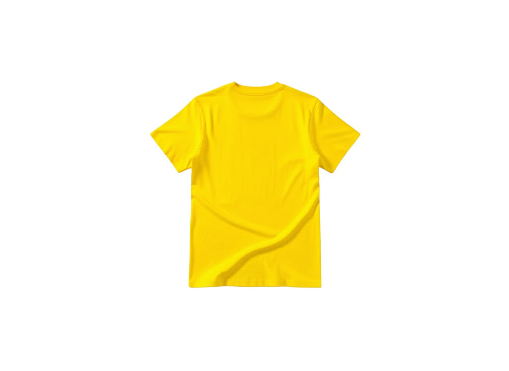 Yellow t-shirt on a white background