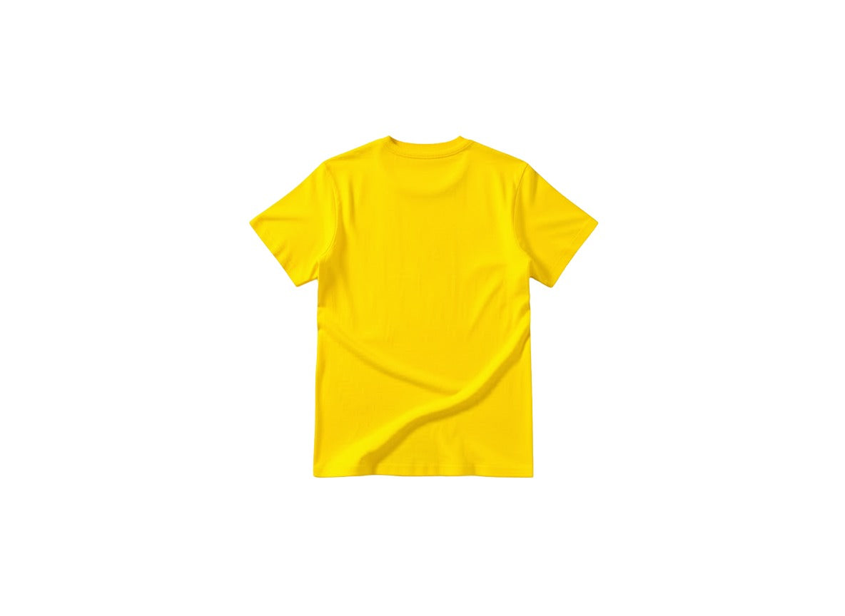 Yellow t-shirt on a white background