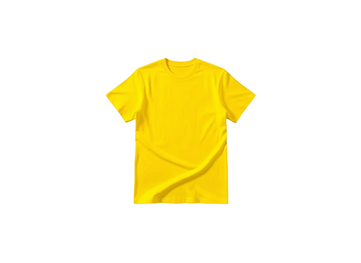 Yellow t-shirt on a white background