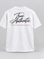 Cursive Style Verified T-Shirt — White — back view